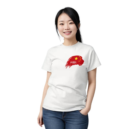 Team People's Republic of China white t-shirt olympics Paris 2024