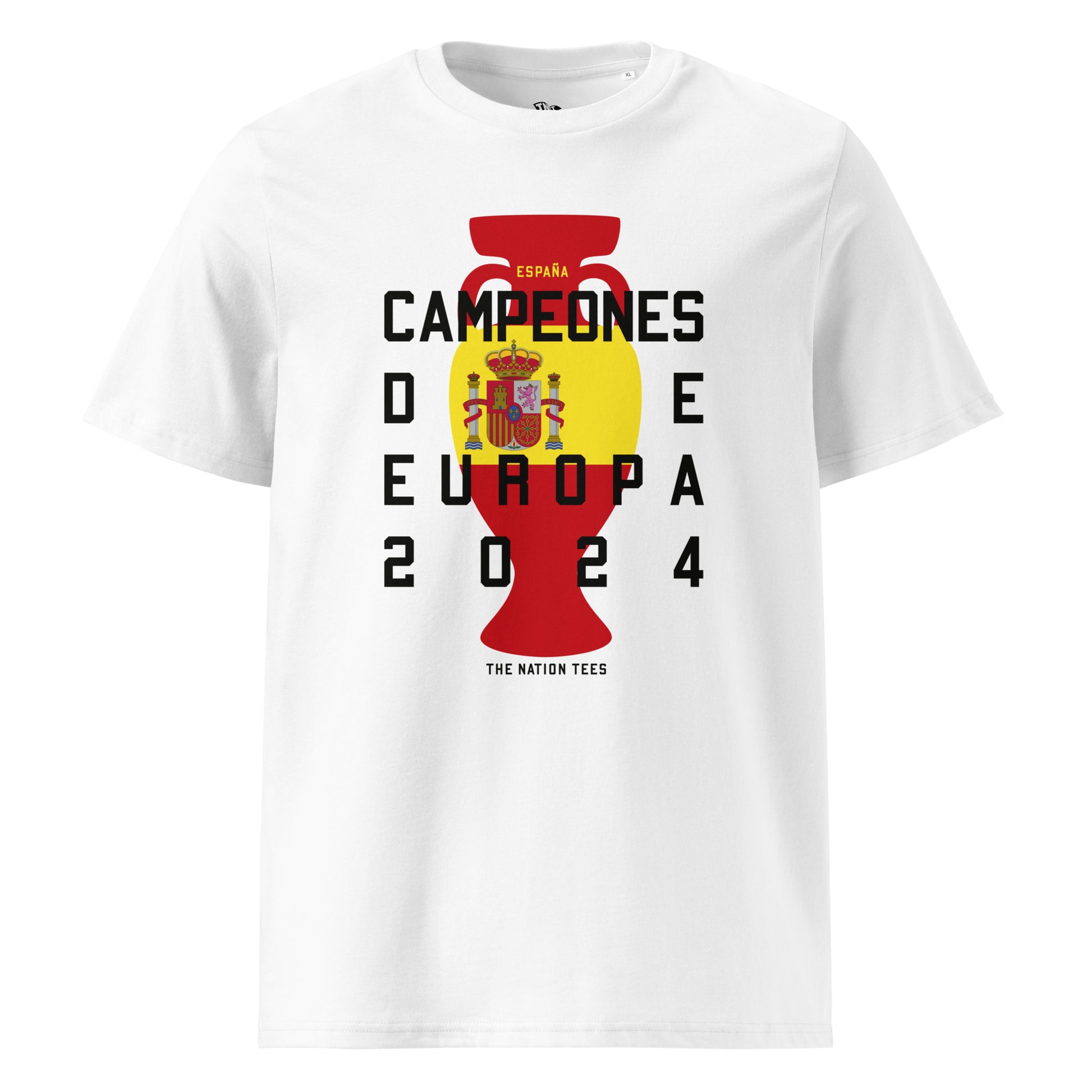 Camiseta color blanco para celebrar que España es Campeona de la Copa Europea 2024 